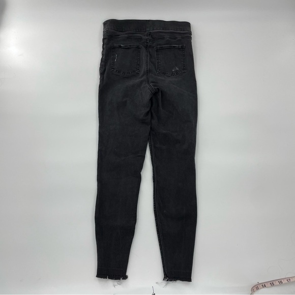SPANX Distressed Ankle Raw Hem Skinny Jeans/Jeggings Black Size S - Picture 13 of 13